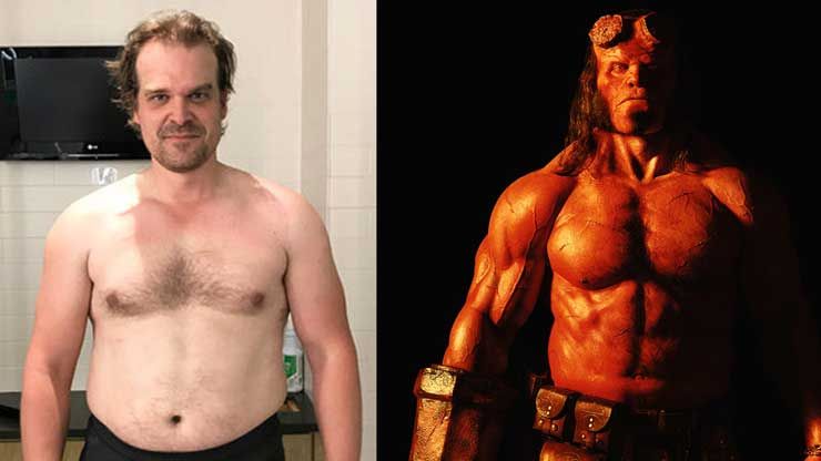 Habíamos olvidado que ese chico 'saludable' de 'Stranger Things' fue una vez un 'Hellboy' desgarrado