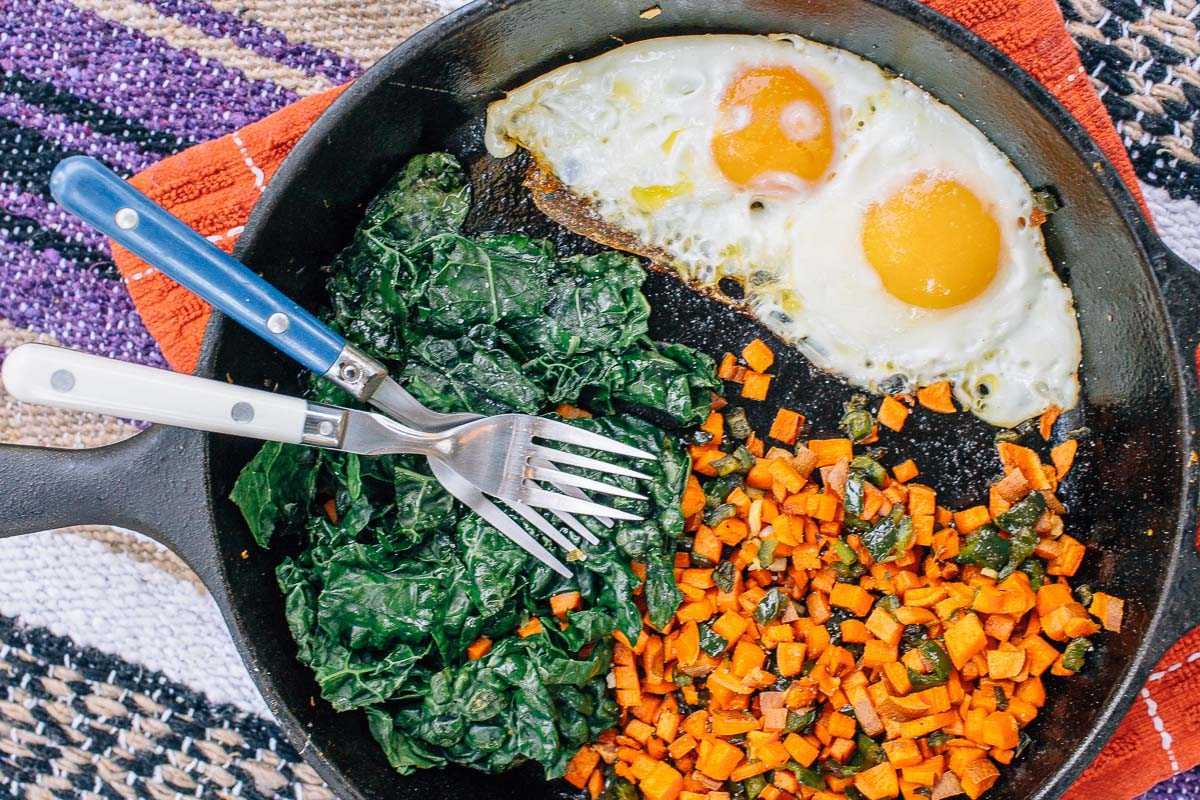 Sartén de desayuno dulce y picante